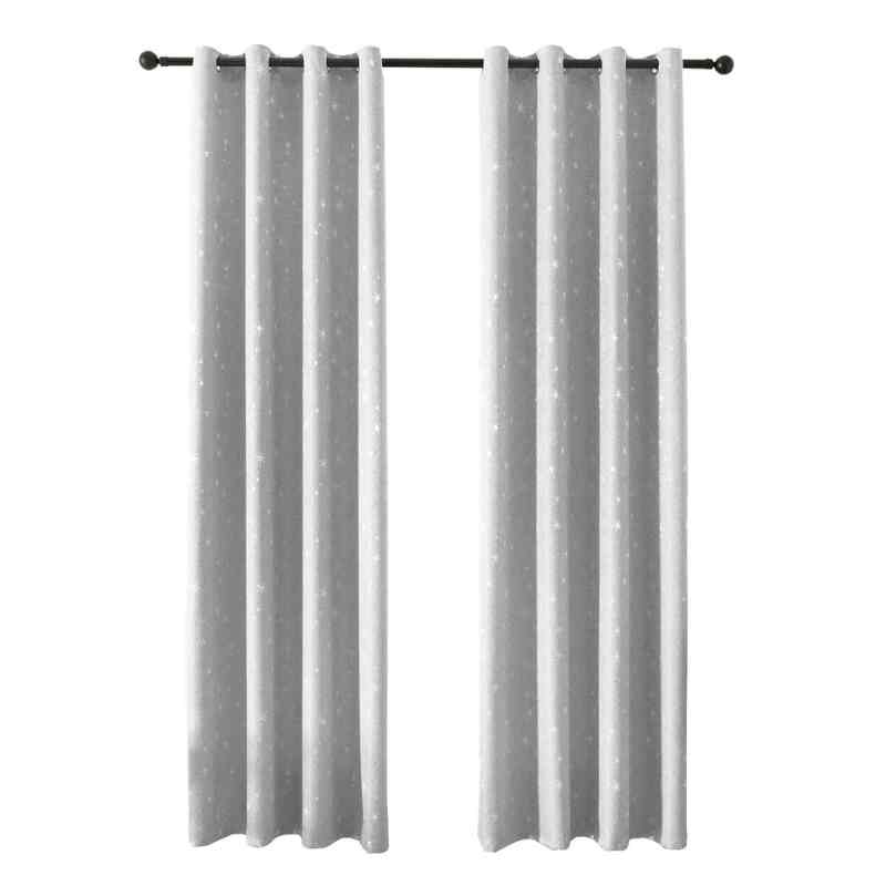 Double rideau gris Gris / 132x160cm / Œillets