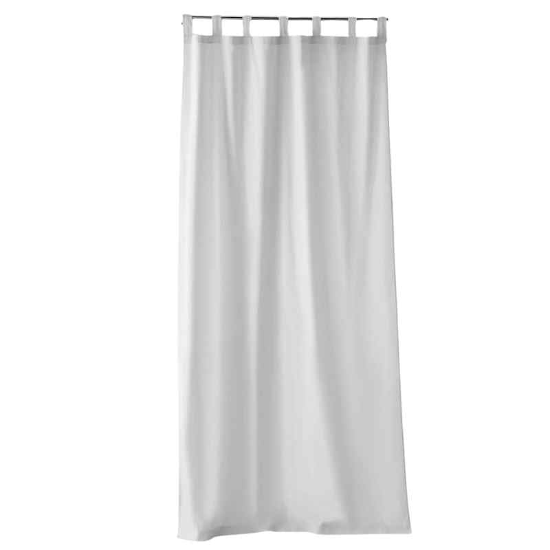 Lot 2 Rideaux Extérieurs Imperméables 132x213 Cm – Rideau Lin Onglet Haut Pergola Gazebo Terrasse Blanc