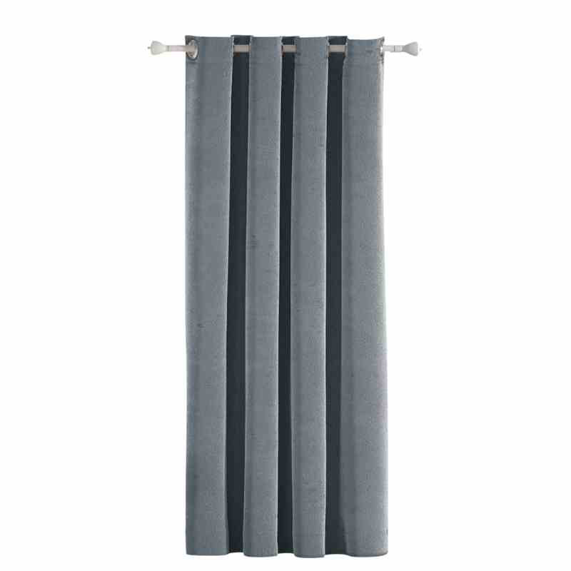 Rideau De Porte Thermique Gris 66x175 Cm - Occultant, Isolation Froid/Chaud, Sans Perçage, Attaches Velcro