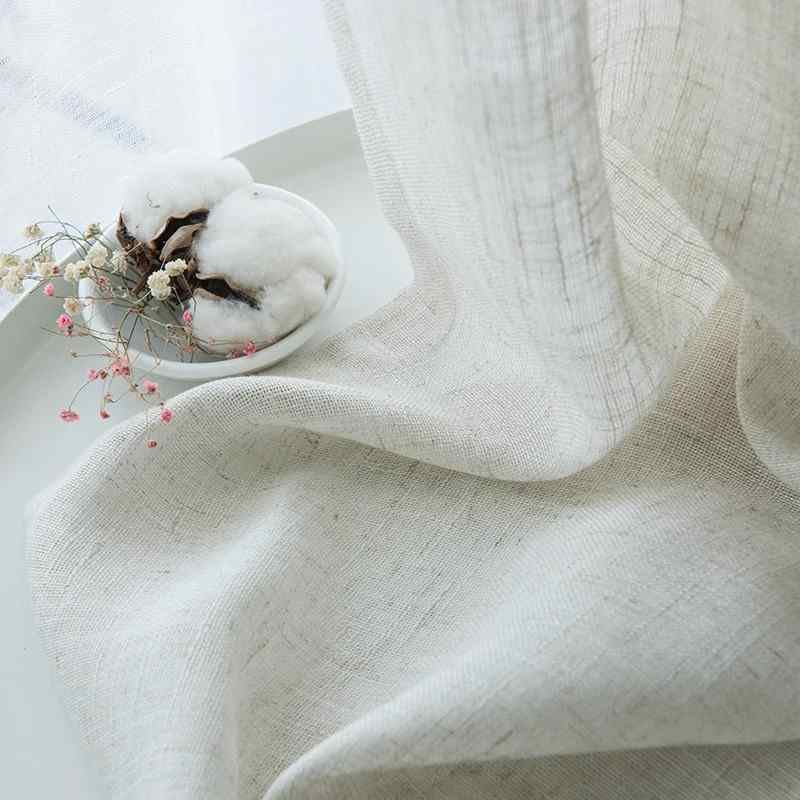 Rideau effet lin beige