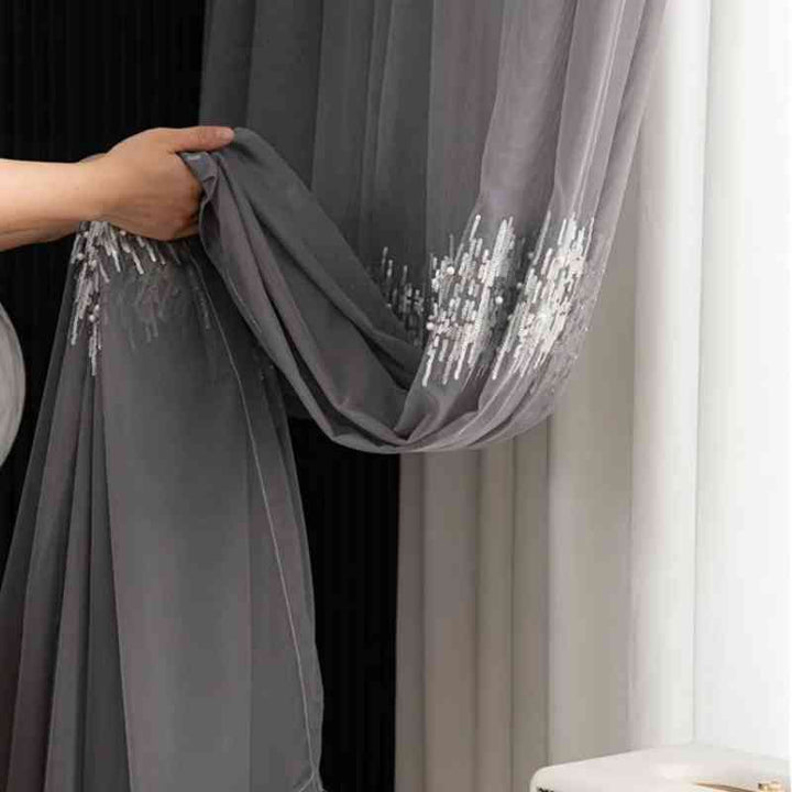 Rideau voilage gris