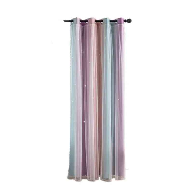 Rideaux doublés à œillets - coton-imprimé à motif chevrons - gris - l