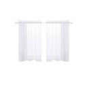Lot De 2 Rideaux Voilés Blancs HiSnug - Double Couche - Dimensions 80x80cm - Pour Cuisine, Balcon, Caravane - 10