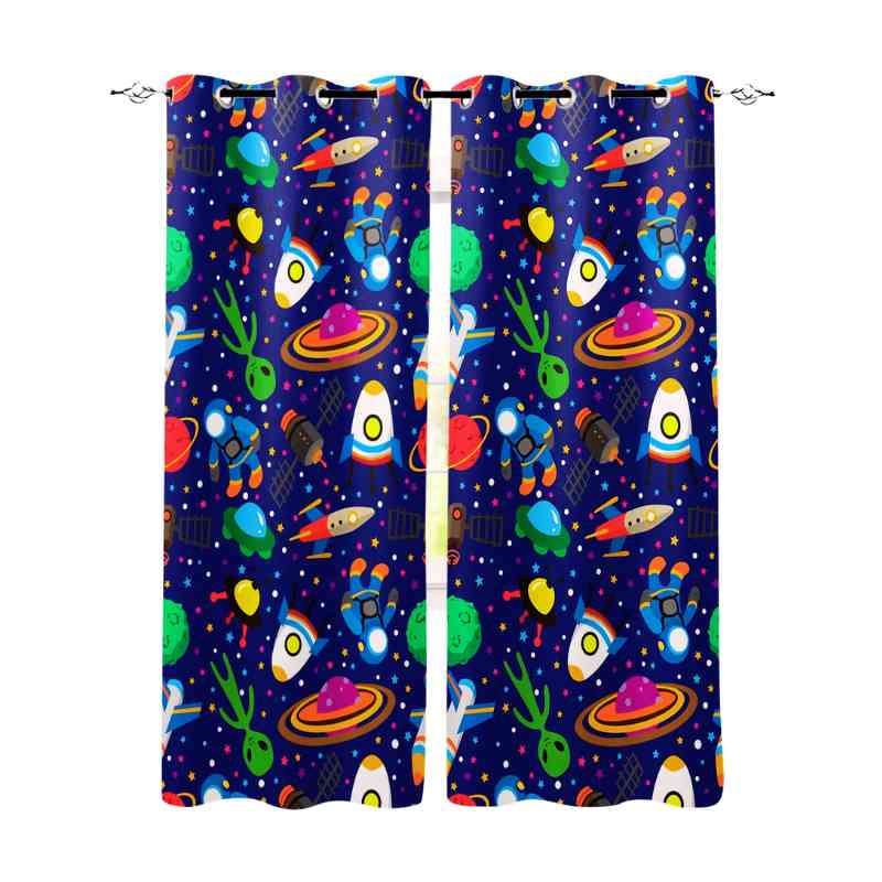 Rideaux Enfant Voiture De Course 3D - 140x240 Cm - Microfibre - Isolation Thermique - 2 Panneaux Avec Oeillets