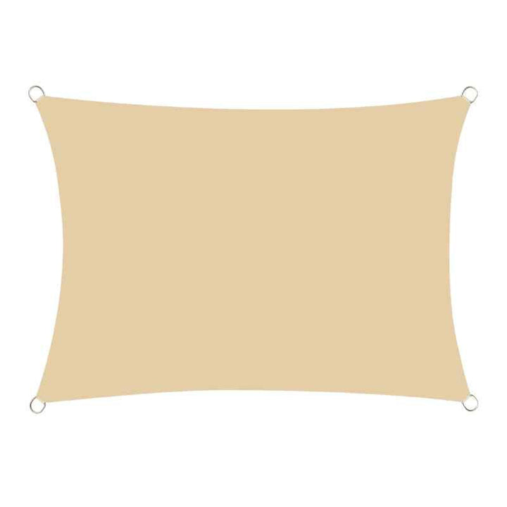 Auvent solaire Beige / 3x5m / Anneaux en acier inoxydable