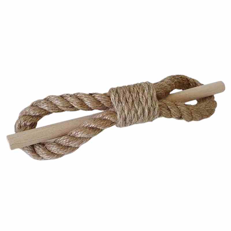 Embrasse rideau en corde Beige / 25cm