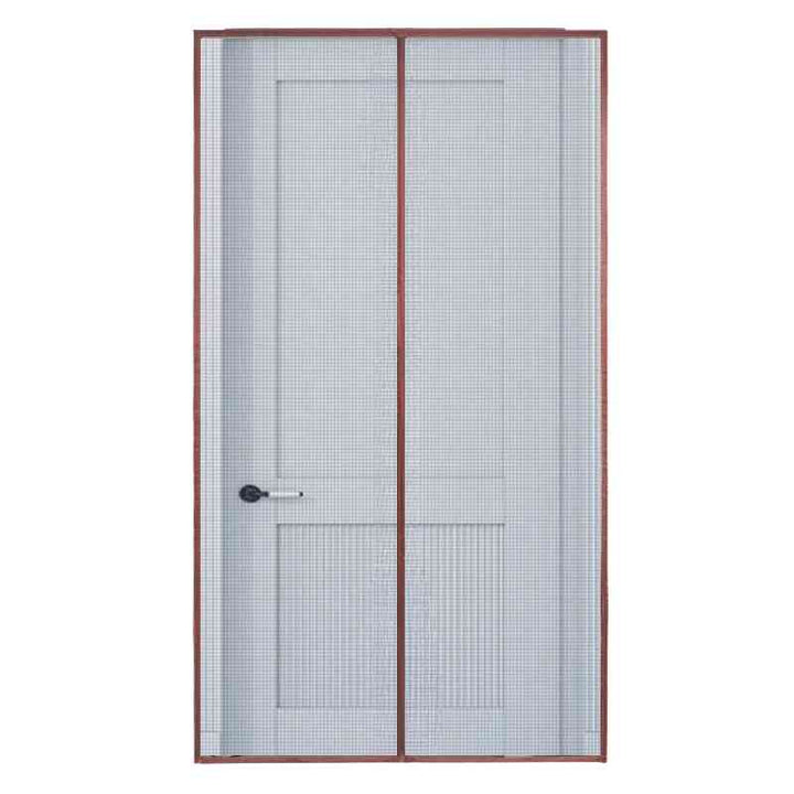 Moustiquaire porte fenêtre magnétique Marron / 85x210cm