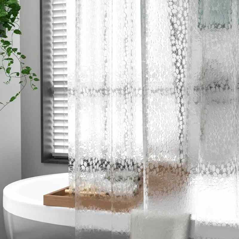 Petit rideau de douche Transparent / 80x180cm