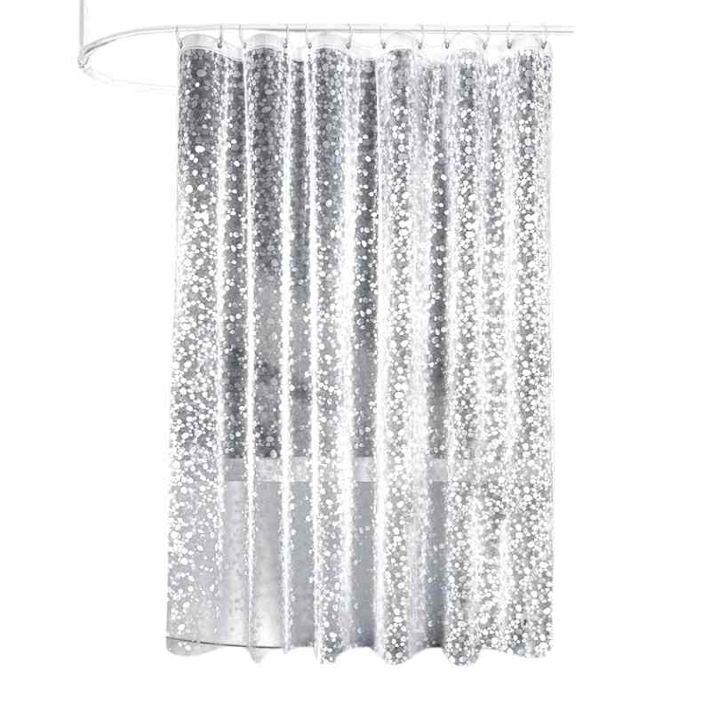 Rideau de douche en peva Blanc / 180x180cm / 12 crochets inclus