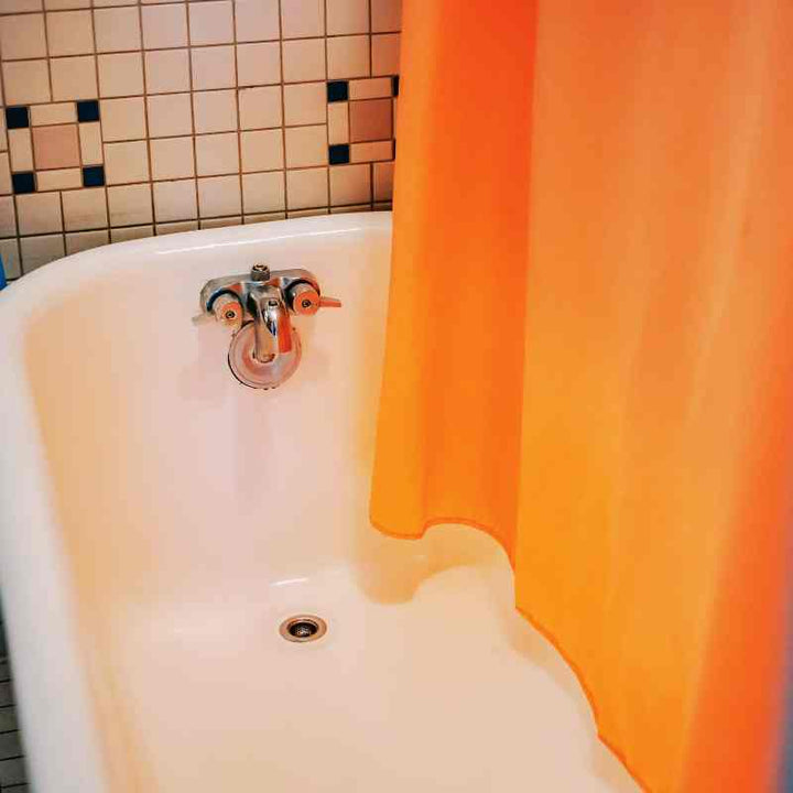 Rideau de douche orange Orange / 180x210cm