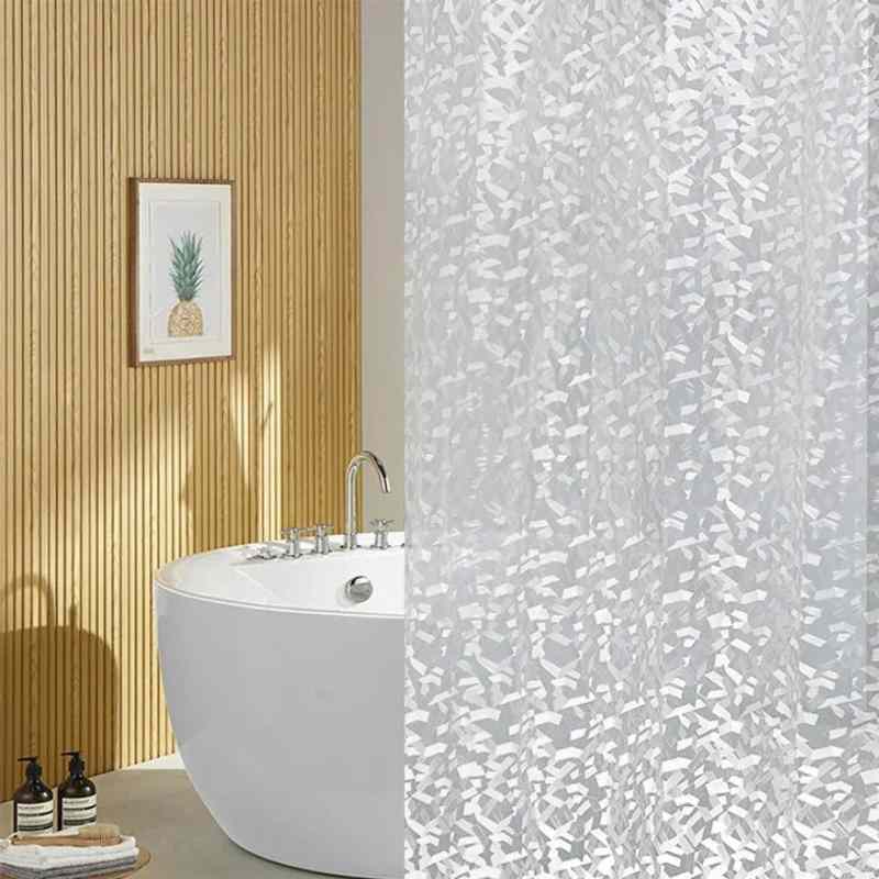 Rideau de douche plastique Transparent / 180x180cm