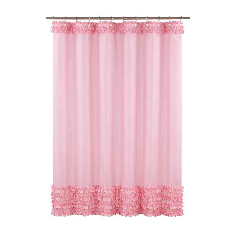 Rideau de douche tissu imperméable Rose / 180x180cm / Polyester