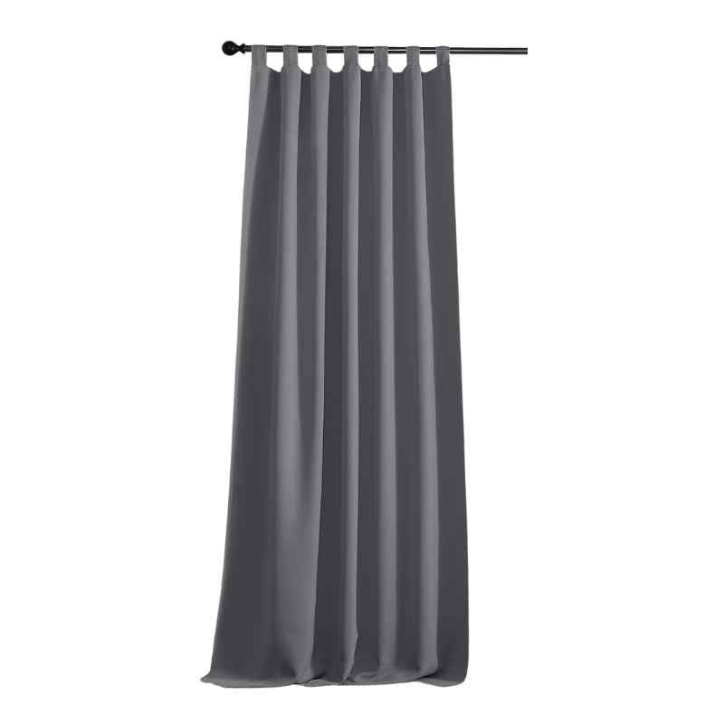 Rideau extérieur terrasse Gris / 132x215cm / Pattes velcro