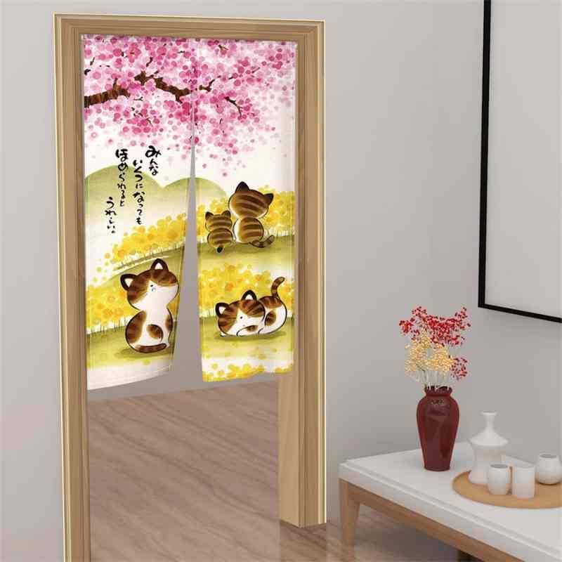 Rideau japonais de porte Multicolore / 80x150cm / Galon fronceur