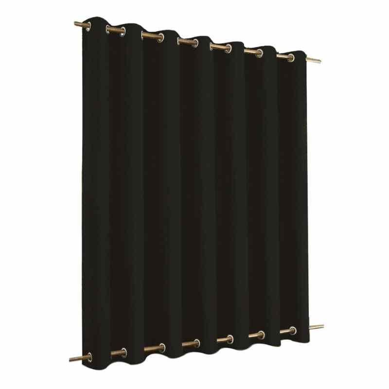 Rideaux pergola extérieur Noir / 254x213cm / Œillets