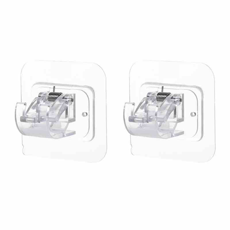 Support adhésif pour tringle à rideau Transparent / 2.2cm