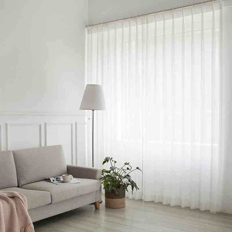 Voilage grande largeur 350 cm Blanc / 150x250cm / Galon fronceur