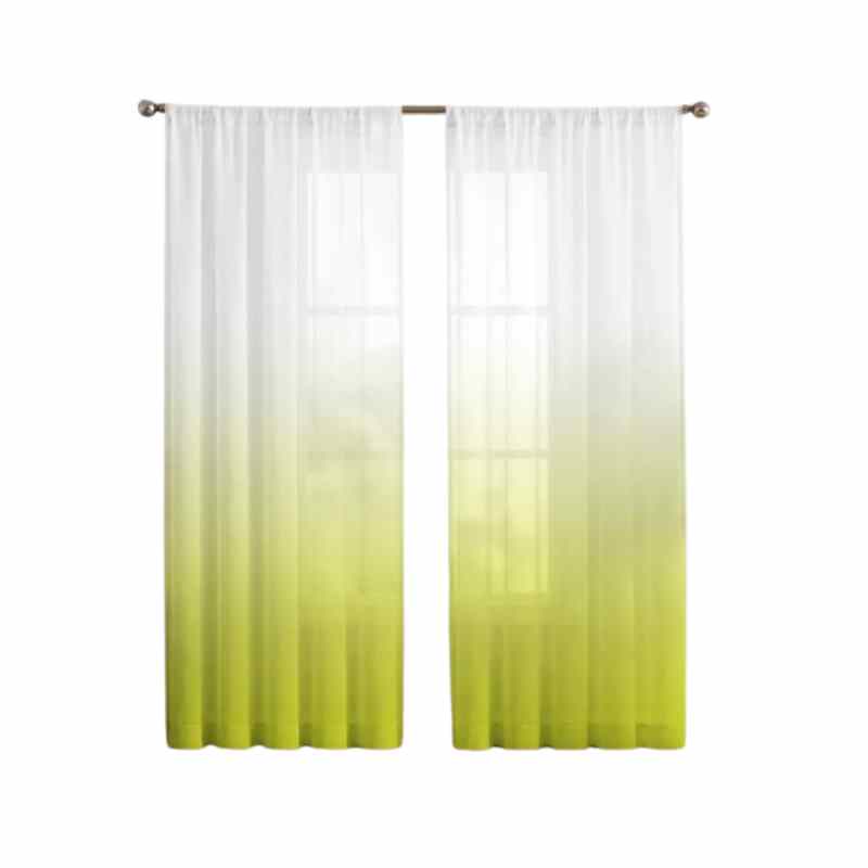 Voilage vert anis Vert anis / 150x250cm / Galon fronceur