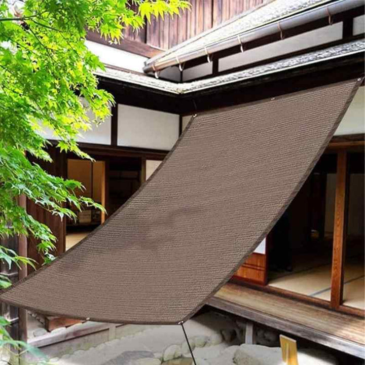 Voile d'ombrage 4x4 Marron / 4x4m / Œillets en laiton