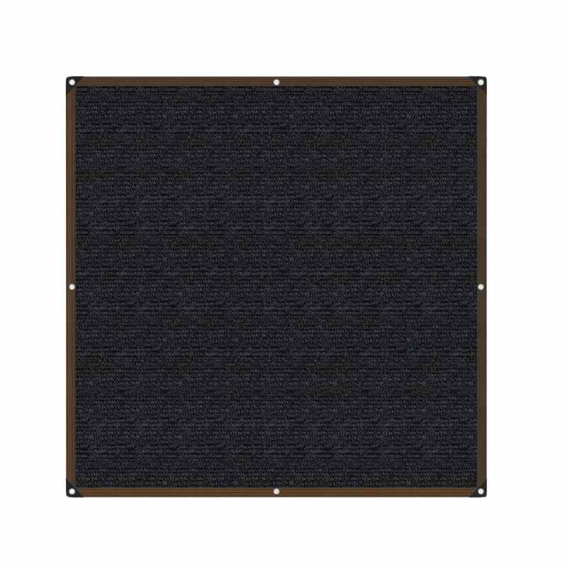 Voile d'ombrage carré 3x3 Noir / 3mx3m / Œillets