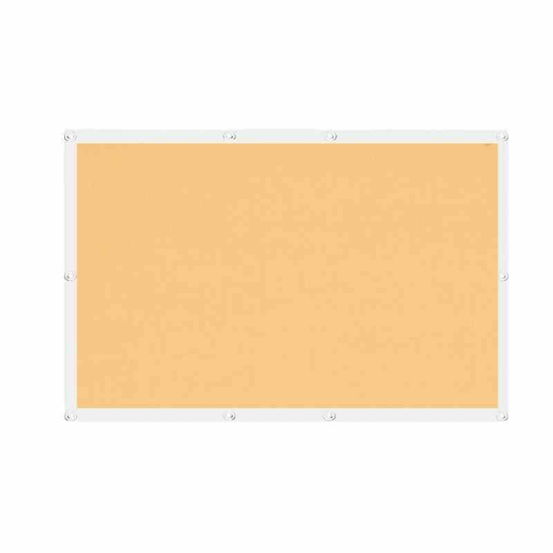 Voile d'ombrage rectangulaire 6x5 Beige / 6mx5m / Œillets en laiton