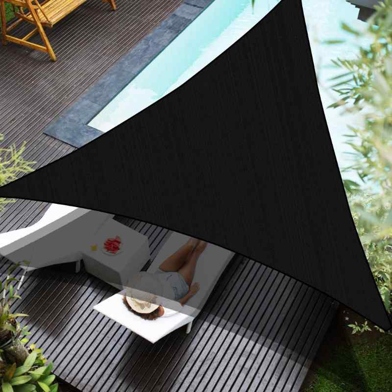 Voile d'ombrage triangulaire 4x4x4 Noir / 4x4x4m