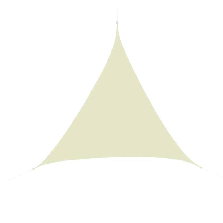 Voile d'ombrage triangulaire imperméable Blanc cassé / 3x3x3m